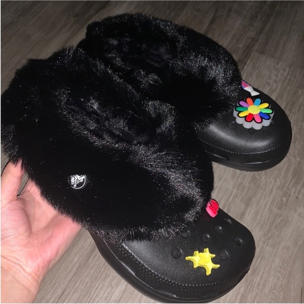 Crocs mammoth fur clogs
